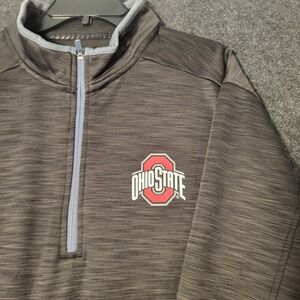 Ohio State Buckeyes Varsity Pullover Mens XXL 1/4 Zip Gray Heather Performance